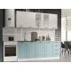 Кухня Агава МДФ 2000 акация белая-аква