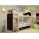 Двухъярусная кровать со шкафом Мая латофлексы венге
