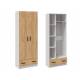 Шкаф двухдверный Кевин белый/дуб крафт золотой
