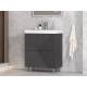 Тумба с раковиной Edge 70 напольный графит