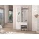 Прихожая Иннэс 3 бетон светлый/белый глянец
