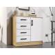 Комод К800-1Д ЛДСП вотан/белый гладкий