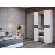 Шкаф трехдверный 1200 Лотос с зеркалом Бетон серый
