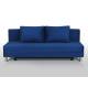 Диван Комфорт Лайт без подлокотников 2 подушки микровелюр синий