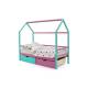Кровать-домик Svogen с ящиками мятный-лаванда
