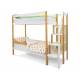 Двухъярусная кровать Svogen с бортиком дерево-белый