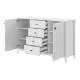 Комод 4 ящика 2 двери Никеа белый