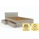 Кровать Монблан с ящиками 120х200 см Кашемир