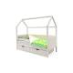 Кровать-домик мягкий Svogen с ящиками и бортиком белый