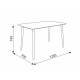 Стол обеденный Сканди 1 белый/светлый лак