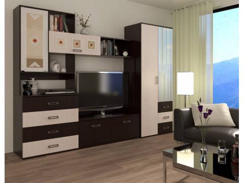 Гостиная Белла с двухстворчатым шкафом