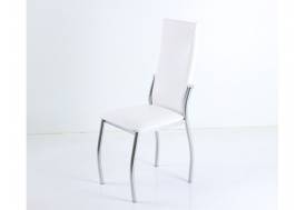 Стул В-610 кожа - аттика белый