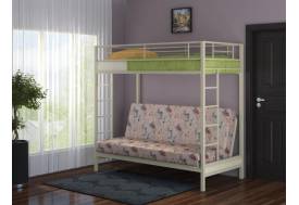 Двухъярусная кровать с диваном Мадлен слоновая кость