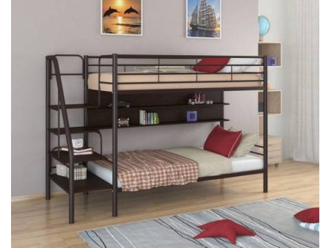 Двухъярусная кровать Толедо П коричневый/венге