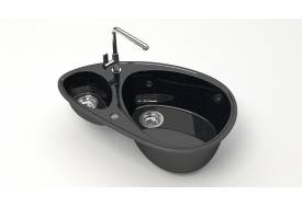 Мойка овал 1,5чаши Эмма Z13Q4 черный
