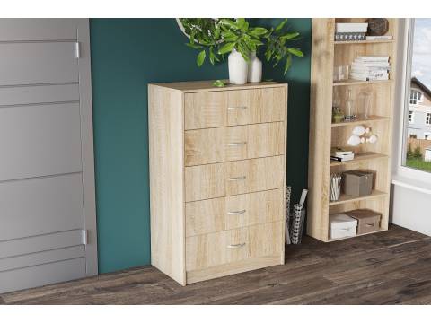 Комод Лофт 5 ящиков дуб сонома