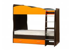 Кровать детская двухъярусная Юниор 2.1 оранжевый