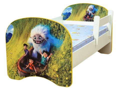 Кровать детская с фотопечатью без ящика Снежный человек