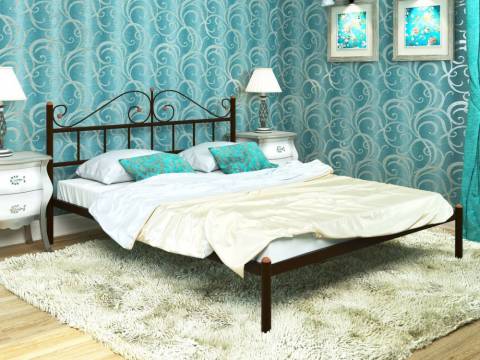 Кровать двуспальная металлическая Диана