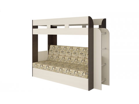 Кровать двухъярусная Карамель 75 Венге Газета