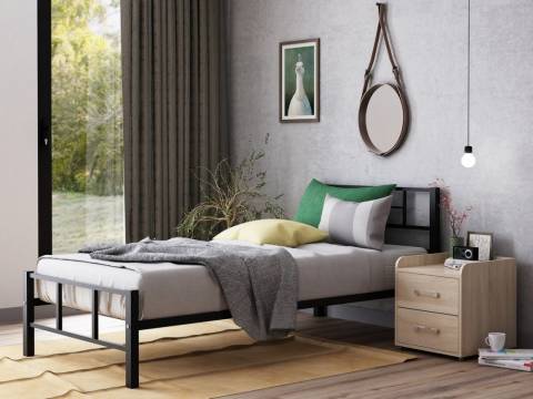 Кровать металлическая Кадис черная