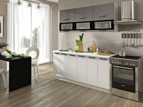 Кухня Фиджи белый/бетон 1800