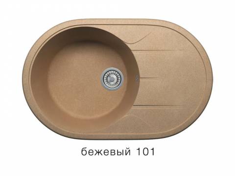 Кухонная мойка Tolero R-116 Бежевый 101