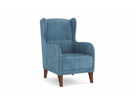 Кресло для отдыха ЕвроМагнат велюр тенерифе дасти блю