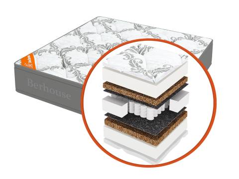 Матрас Mega холкон-кокос TFK Gray Night 90х190