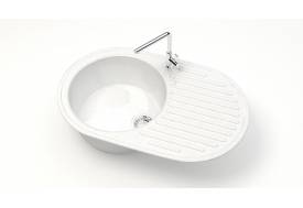 Мойка овал Наоми Z11Q1 белый лед
