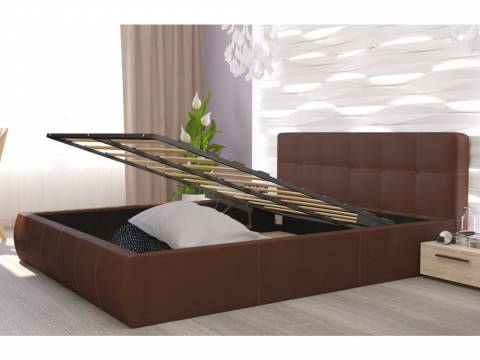 Кровать с ПМ 1800 мм Оскар 73/1 Коричневая