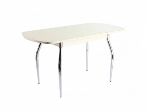 Стол раздвижной ПГ-01 СТ стекло песочное, дуб