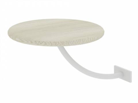 Полка прикроватная Милсон круглая белая