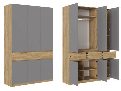 Шкаф трехстворчатый ШК-002 Бостон ЛДСП