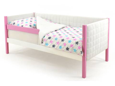 Кровать-тахта мягкая Svogen с бортиком лаванда-белый