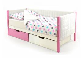 Кровать-тахта мягкая Svogen с ящиками лаванда-белый