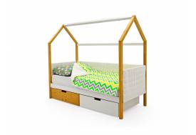 Кровать-домик мягкий Svogen с ящиками дерево-белый