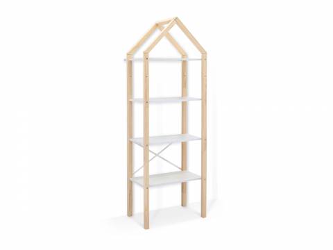 Детский напольный стеллаж-домик трансформер 2 в 1 Svogen натура