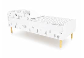 Кровать Stumpa Классика с бортиком рисунок Домики