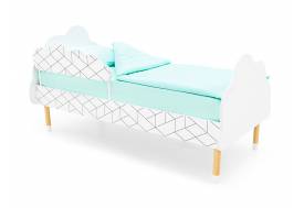 Кровать Stumpa Облако с бортиком рисунок Ромбы
