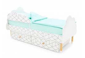 Кровать Stumpa Облако бортик и ящики рисунок Ромбы