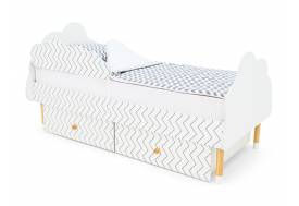 Кровать Stumpa Облако бортик и ящики рисунок Геометрия Зигзаги