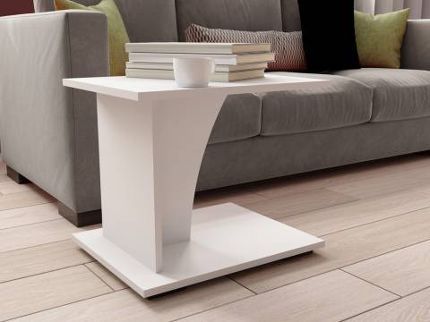 Стол журнальный СЖМ-3 белый