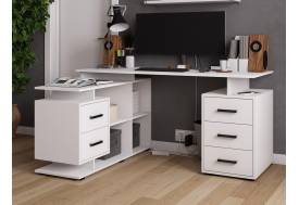 Стол компьютерный угловой СКМУ-3 белый