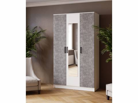 Шкаф комбинированный Ларс 1200 белый-ателье светлое