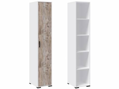 Пенал Бриз белый/дуб юкон