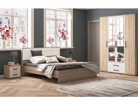Спальня Соната дуб сонома/белый