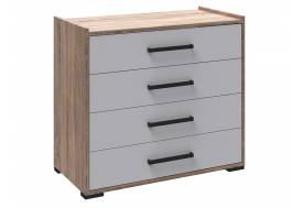 Комод Соната 850 дуб сонома/белый