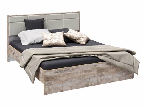 Кровать Соната 1600 белый/дуб юкон