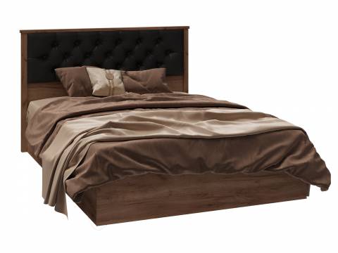 Кровать с мягкой спинкой София СКР-2 1600 с ортопедом Дуб крафт табачный